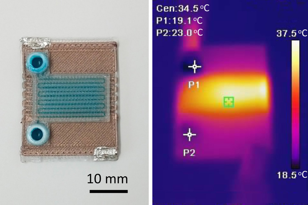 Image: The self-heating microfluidic devices can help detect diseases without expensive lab equipment (Photo courtesy of MIT)