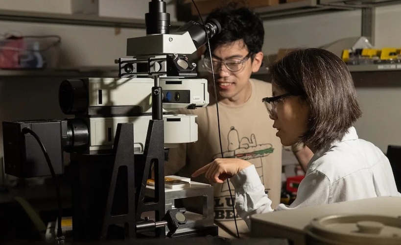 Image: Ziyang Wang and Shengxi Huang have developed a tool that enables precise insights into viral proteins and brain disease markers (Photo courtesy of Jeff Fitlow/Rice University)
