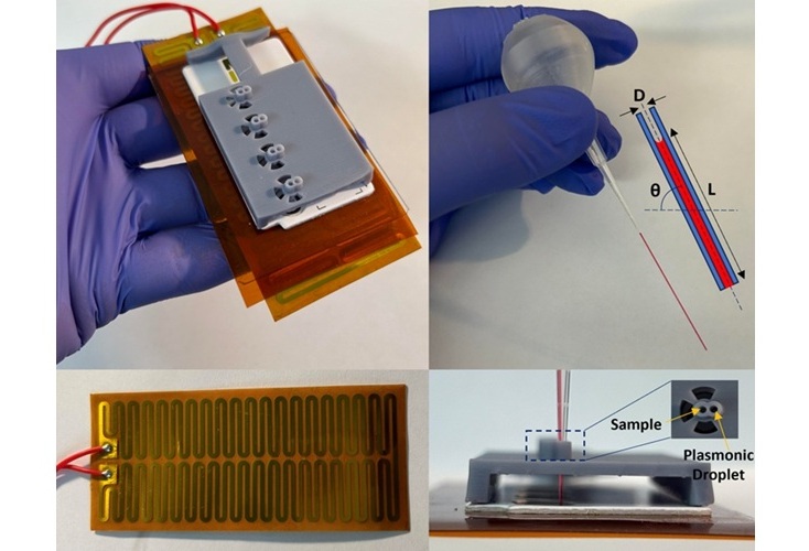 Image: The prototype at-home test kit for the new diagnostic includes a 3D printed scaffold (Courtesy of Kamyar Behrouzi/UC Berkeley)