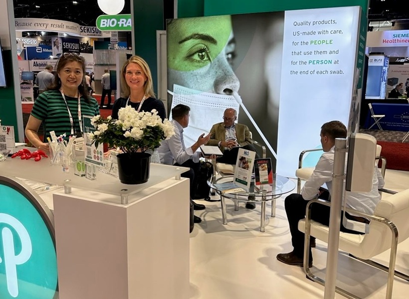 Image: Puritan’s booth at the recent ADLM 2025 in Chicago, IL (Photo courtesy of Puritan)