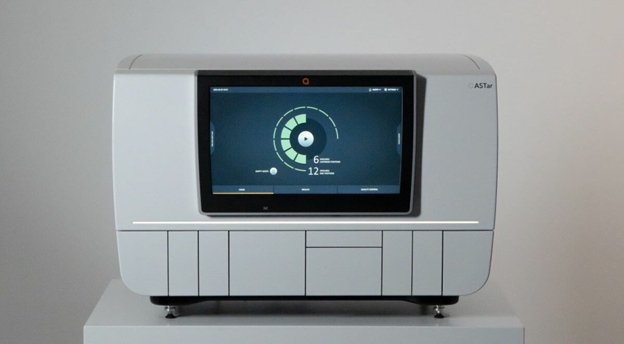 Image: ASTar is a fully automated instrument designed to produce rapid phenotypic antibiotic susceptibility testing (AST) results directly from positive blood cultures in approximately six hours (photo courtesy of Q-Linea AB)