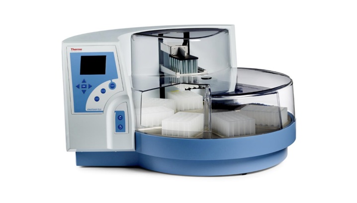 Image: The workflow seamlessly integrates the KingFisher Flex platform with the BioCode MDx-3000 system to expand panel utility and increase respiratory testing throughput (Photo courtesy of Thermo Fisher Scientific)
