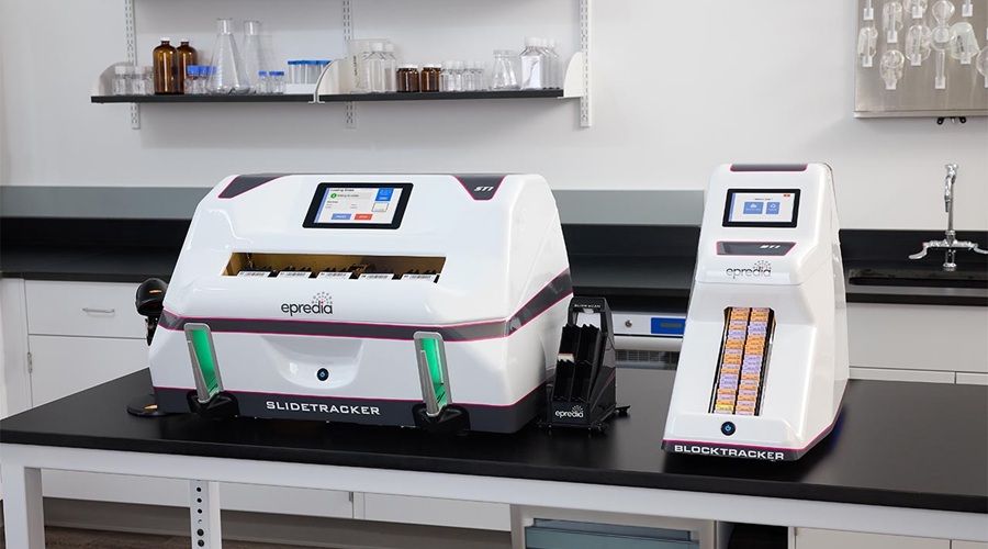 Image: BlockTracker and SlideTracker automate the protection and organization of pathology samples (Photo courtest of Epredia)