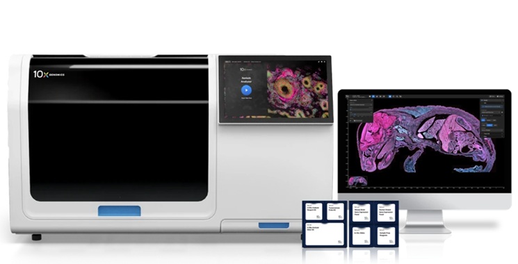 Image: The study will use 10x’s Xenium platforms (shown in image) and Flex Ape, with a goal of expanding to the Atera platform, to examine tumor samples from patients with advanced cancer under clinical molecular tumor board review.(Photo courtesy of 10x Genomics)