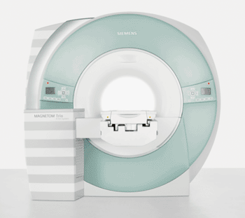 Image: Photograph of a Siemens Healthcare (Erlangen, Germany) Magnetom Trio MRI scanner (Photo courtesy of RSNA).