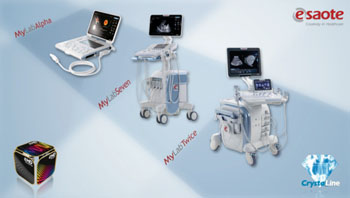 Image: Esaote’s CrystaLine range of ultrasound systems (Photo courtesy of Esaote).