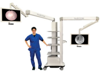 Image: The NuCART Medical Imaging Boom System (Photo courtesy of CompView Medical).