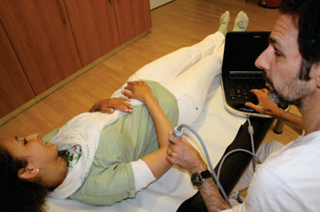 Image: Portable Ultrasound in Use (Photo courtesy of SonoSite).