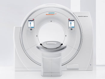 Image: The Somatom Confidence RT Pro CT scanner (Photo courtesy of Siemens Healthineers).