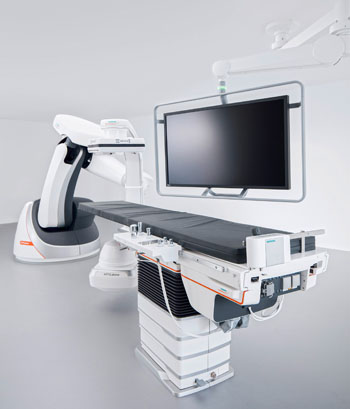 Image: The Artis Pheno robot-supported angiography system (Photo courtesy of Siemens Healthineers).