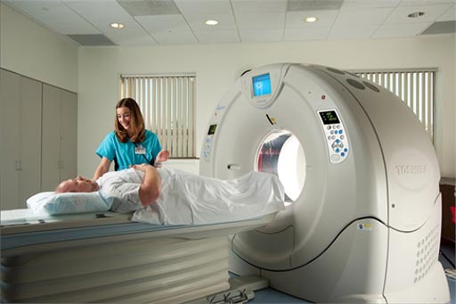 Image: A non-invasive Computed Tomography (CT) angiography exam (Photo courtesy of Pinnacle Health).