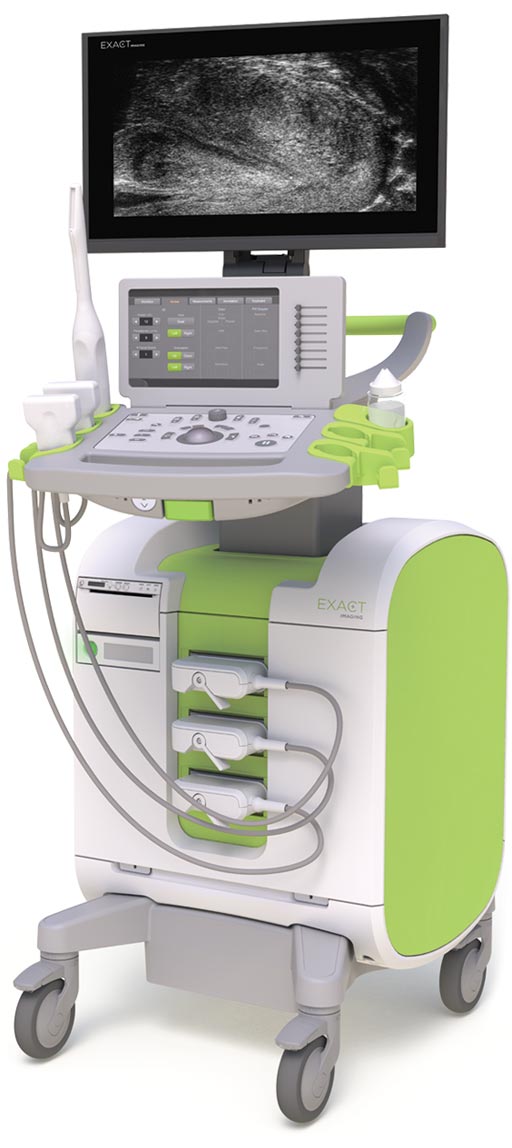Image: The micro-ultrasound platform enables urologists to perform targeted biopsies using standard urological workflows (Photo courtesy of Exact Imaging).