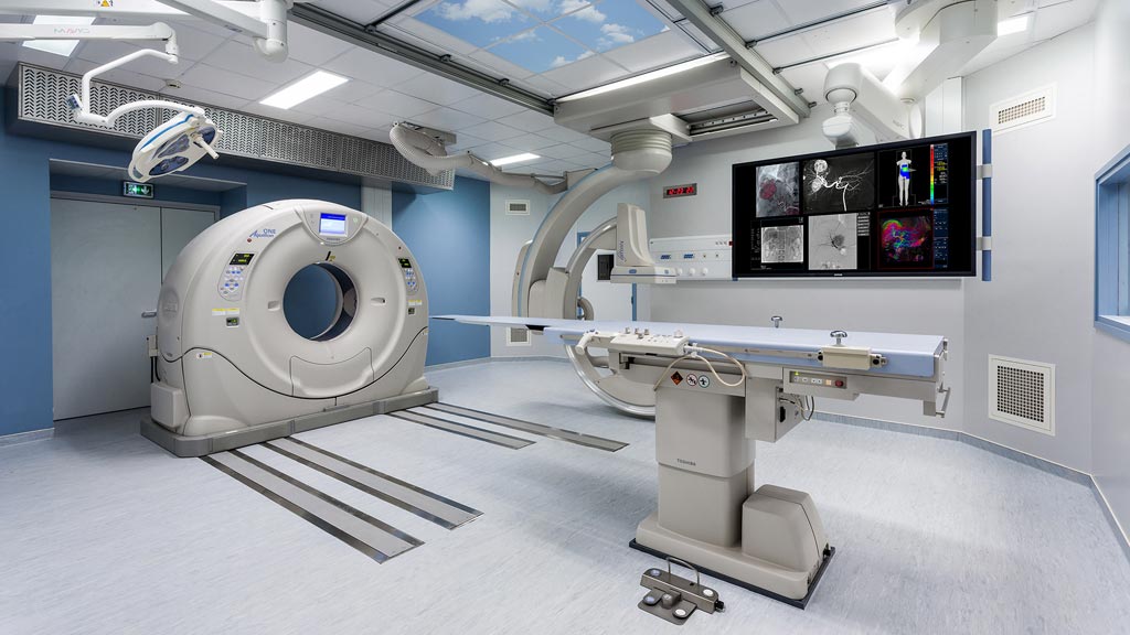 Image: Toshiba Medical\'s newest interventional clinical concept: the Infinix-i 4D CT (Photo courtesy of Toshiba Medial Systems).
