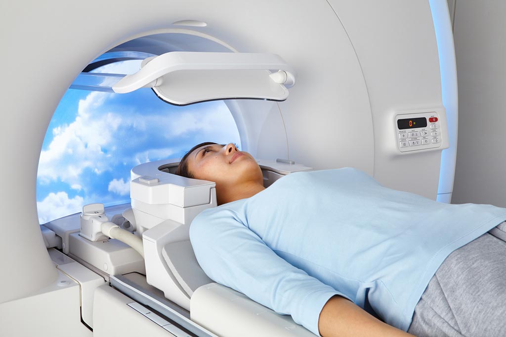 Image: An immersive virtual experience helps patients relax during an MRI scan (photo courtesy of Canon Medical Systems).