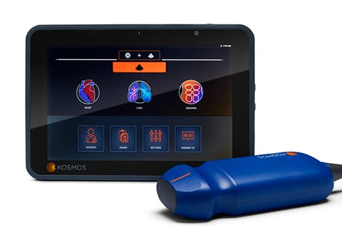 The Kosmos Torso hand-held scanner and Bridge tablet (Photo courtesy of EchoNous)