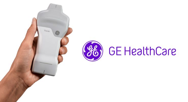 Image: The Vscan Air SL wireless handheld ultrasound system now comes with Caption AI (Photo courtesy of GE HealthCare)
