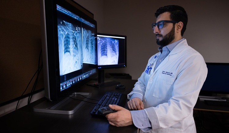 Image: Samir F. Abboud, MD, chief of emergency radiology at Northwestern Medicine, and co-author of the study detailing the new generative AI tool for radiology (Photo courtesy of José M. Osorio/Northwestern Medicine)