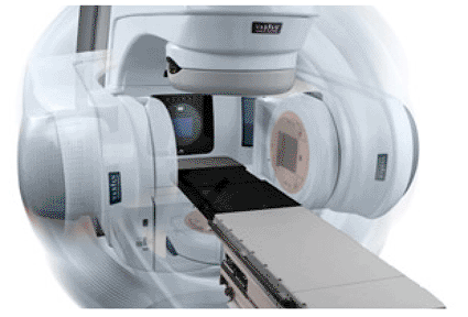 Image: The RapidArc technology and treatment machine for faster and more precise IMRT than with traditional imaging methods. (Photo courtesy of Varian Medical Systems).