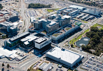 Imagen: Una vista aérea del Hospital Fiona Stanley (Foto cortesía del gobierno de Australia Occidental).