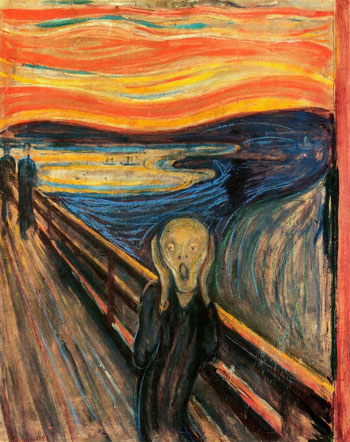 Imagen: El Grito por Edvard Munch (Fotografía cortesía de la Galería Nacional en Oslo, Noruega).
