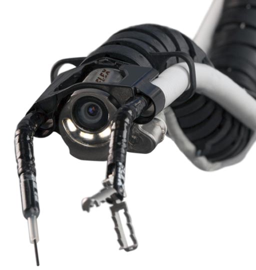 Imagen: La cabeza del sistema robótico Medrobotics Flex (Fotografía cortesía de Medrobotics).