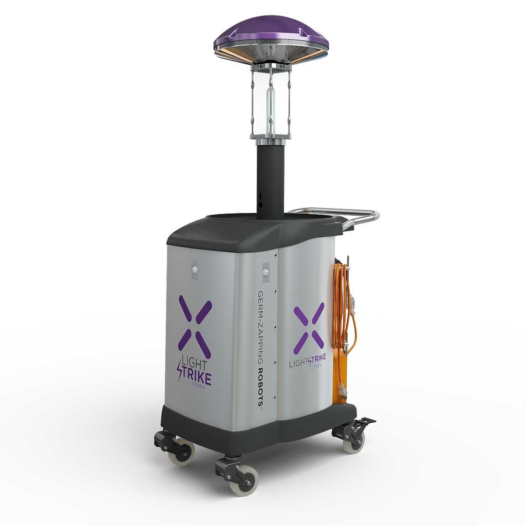 Imagen: El robot LightStrike Germ-Zapping (Fotografía cortesía de Xenex)