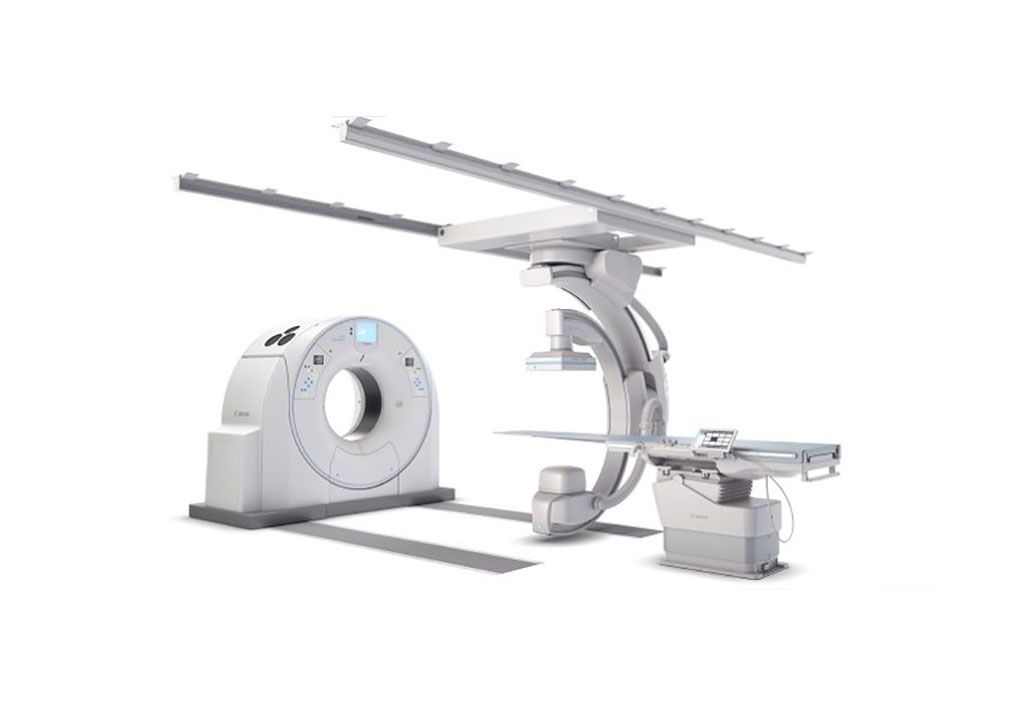 Imagen: El sistema de rayos X intervencionistas Alphenix Sky + (Fotografía cortesía de Canon Medical)
