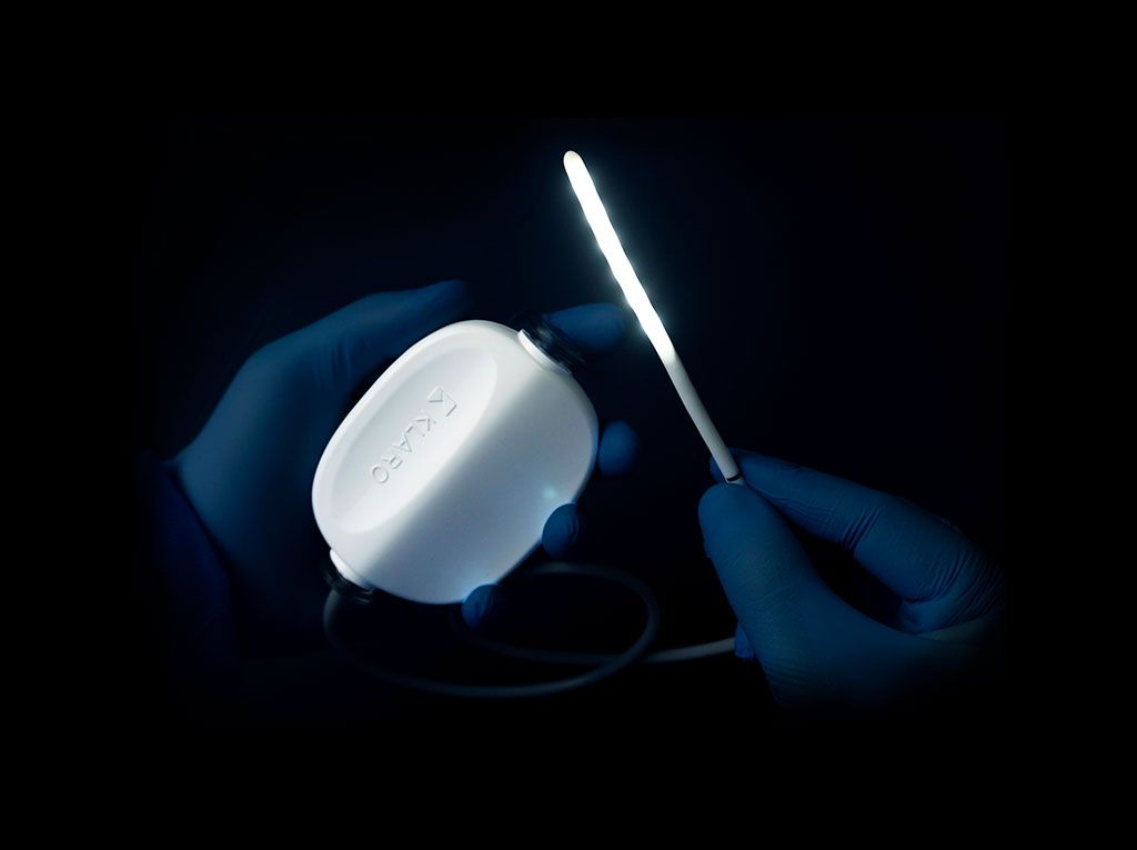Imagen: El dispositivo de iluminación in vivo, KLARO (Fotografía cortesía de Vivo Surgical)