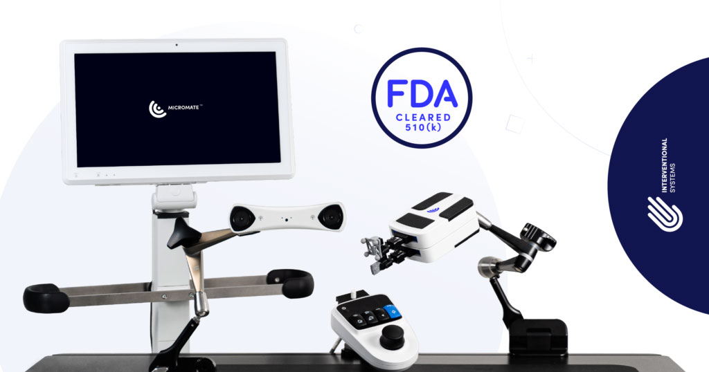 Imagen: El sistema robótico Micromate ha recibido autorización de la FDA para su uso con guía de TC (Fotografía cortesía de Interventional Systems)