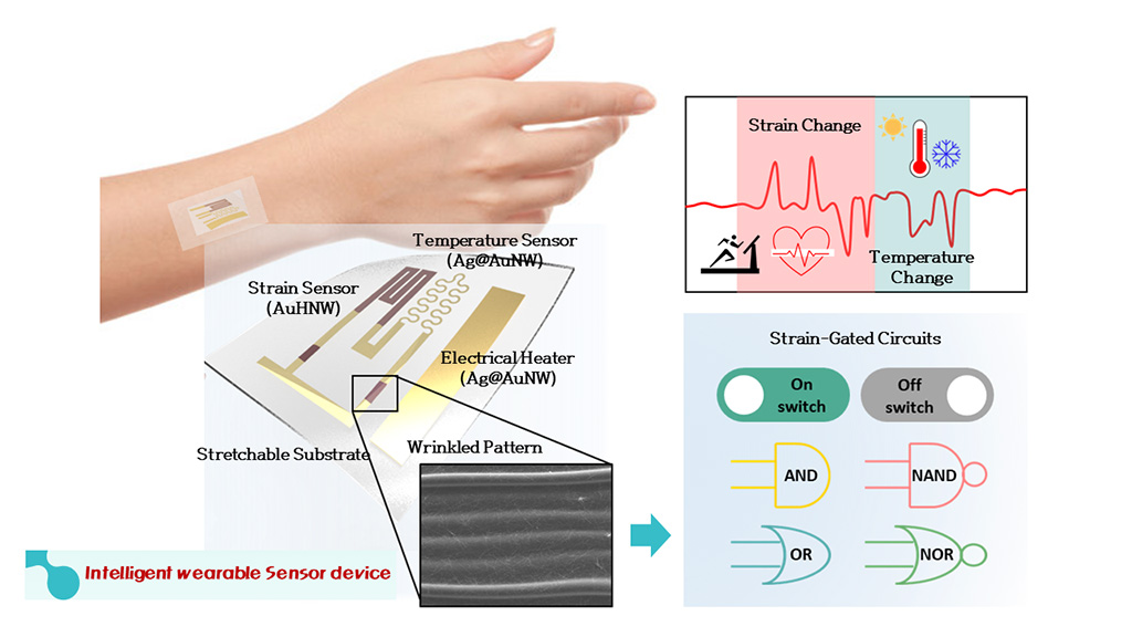 Imagen: Un enfoque novedoso utiliza varios nanocables de oro para desarrollar sensores inteligentes para atención médica (Fotografía cortesía de POSTECH)