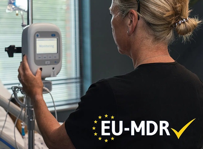 Imagen: La tecnología ivWatch puede detectar lesiones por infiltración periférica antes de que empeoren (foto cortesía de IVWatch)