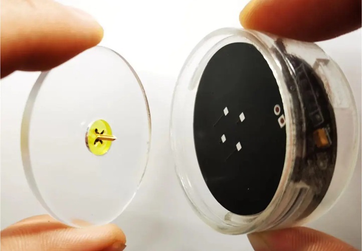 Imagen: un sistema MCBM basado en teléfonos inteligentes para la monitorización dual continua de glucosa/metformina (foto cortesía de Xia Gong)