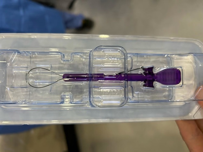 Imagen: Una mirada de cerca a la cánula CAP-LIFT totalmente equipada (Fotografía cortesía de Jacob Segil/Universidad de Colorado Boulder) Imagen: Una mirada de cerca a la cánula CAP-LIFT totalmente equipada (Fotografía cortesía de Jacob Segil/Universidad de Colorado Boulder)