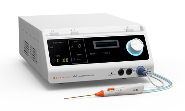 Imagen: Generador de RF VIVA combo y electrodo de RF VIVA II (Fotografía cortesía de STARMED) Imagen: Generador de RF VIVA combo y electrodo de RF VIVA II (Fotografía cortesía de STARMED)