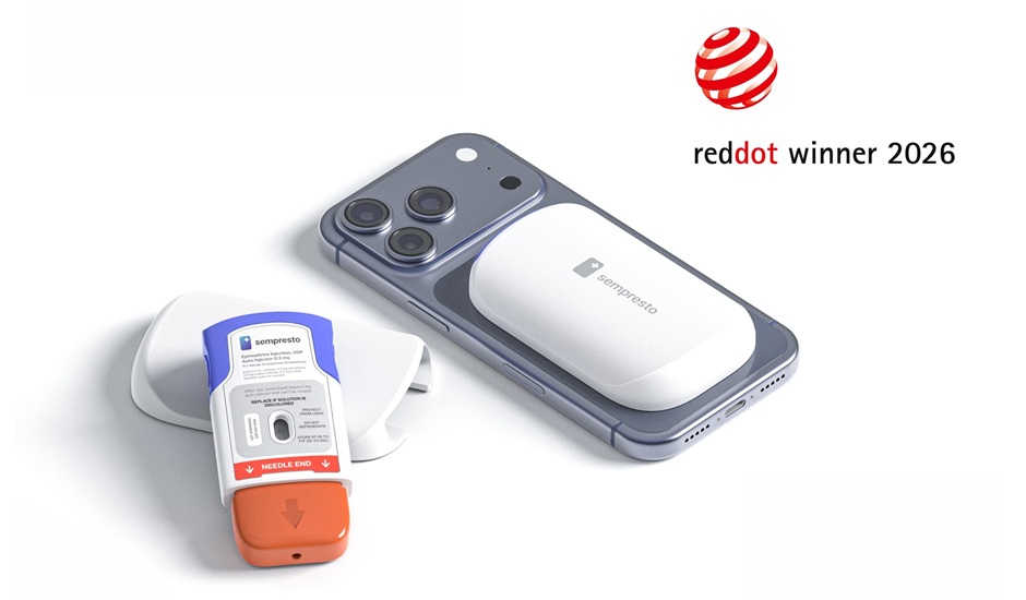 Imagen: El autoinyector de epinefrina integrado en teléfonos inteligentes de Sempresto gana el premio de diseño Red Dot (Fotografía cortesía de Sempresto)