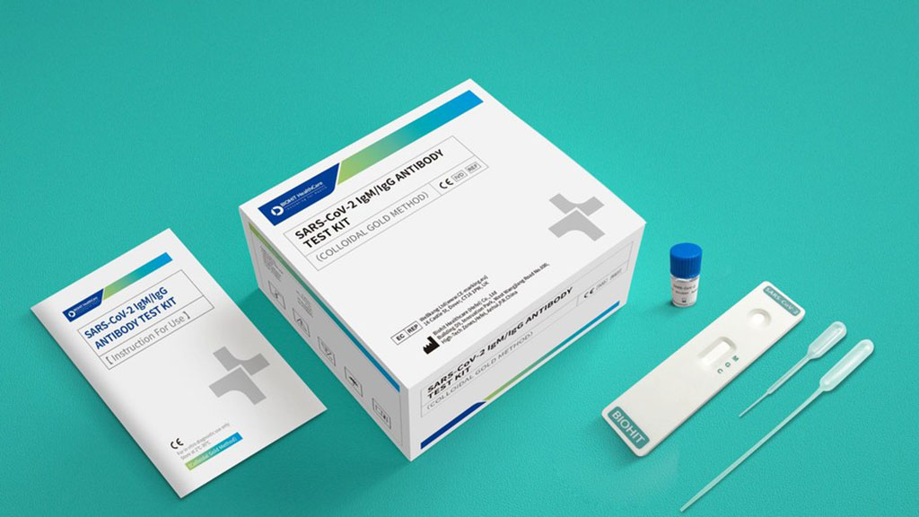 Imagen: Kit de pruebas de anticuerpos IgM/IgG para el SARS-CoV-2 de Biohit (Fotografía cortesía de Biohit Healthcare)