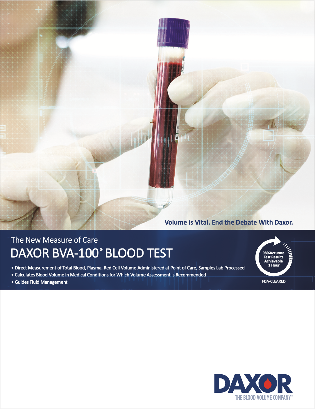 Imagen: El BVA-100 es el primer análisis de sangre de diagnóstico aprobado por la FDA para la cuantificación del estado del volumen de sangre (Fotografía cortesía de Daxor Corporation)