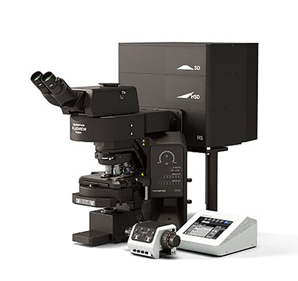 Imagen: Olympus Fluoview FV3000 con sistema MPM, un microscopio de escaneo láser multiespectral, multifoton (Fotografía cortesía de la Universidad de California, Irvine)