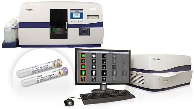 Imagen: El sistema CellSearch es el primer y único sistema clínicamente validado y aprobado por la FDA para la identificación, aislamiento y enumeración de CTC de un análisis de sangre simple (Foto cortesía de Menarini, Inc.)