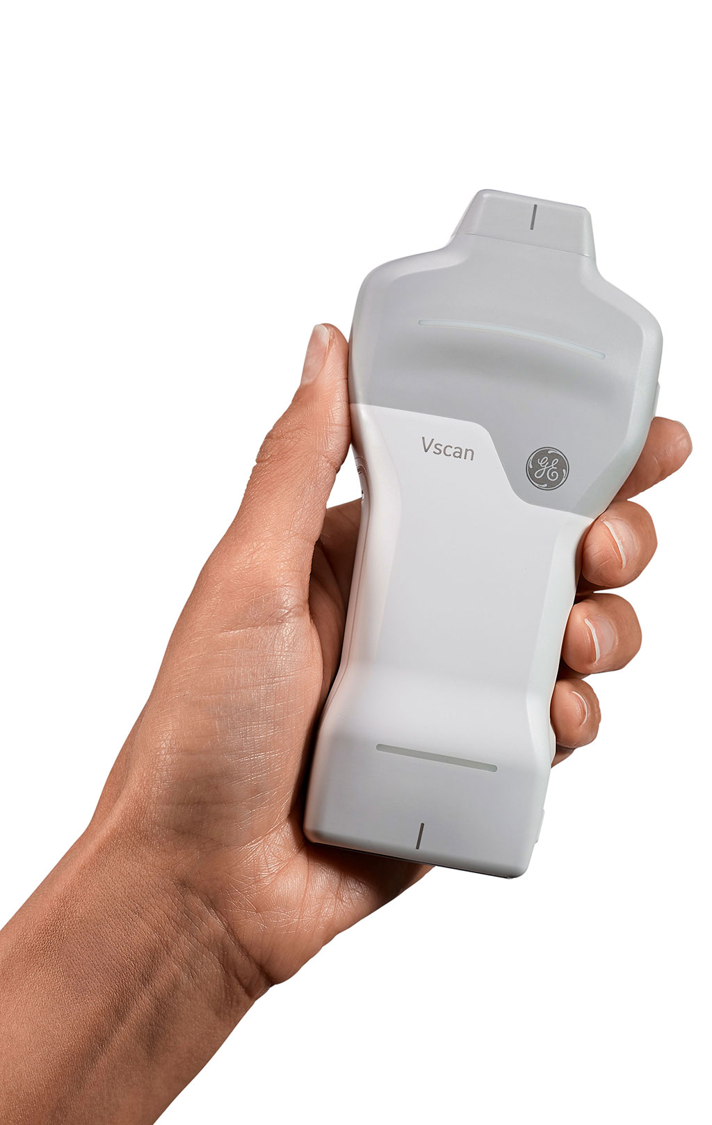 Imagen: El sistema de imagen de ultrasonido portátil inalámbrico Vscan Air SL para evaluaciones rápidas cardíacas y vasculares en POC (Fotografía cortesía de GE Healthcare)