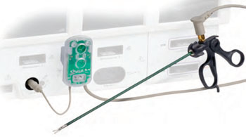 Image: The AEM Endoshield burn protection system (Photo courtesy of Encision).