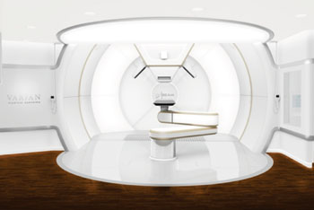 Image: The ProBeam system treatment room (Photo courtesy of Varian Medical Systems). Image: The ProBeam system treatment room (Photo courtesy of Varian Medical Systems).
