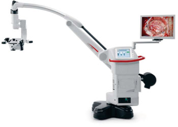 Image: The Leica M530 OH6 neurosurgical microscope (Photo courtesy of Leica Microsystems).