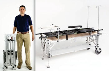 Image: The Doak Table in closed and unfolded positions (Photo courtesy of Morzine Medical). Image: The Doak Table in closed and unfolded positions (Photo courtesy of Morzine Medical).