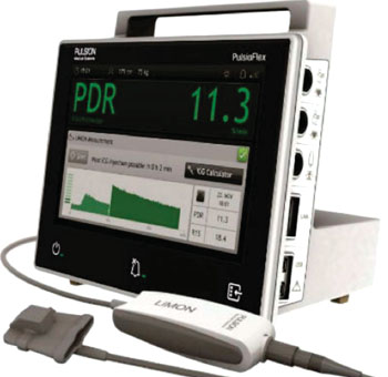 Image: The Pulsion PulsioFlex device with LiMON Liver function technology (Photo courtesy of Pulsion).
