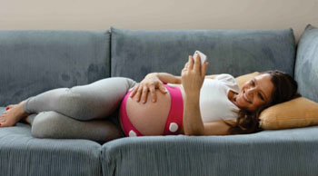 Image: The Ritmo Beats wearable pregnancy belt (Photo courtesy of the Nuvo Group).