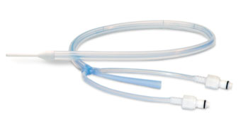 Image: The triple lumen system esophageal cooling device (Photo courtesy of Advanced Cooling Therapy).