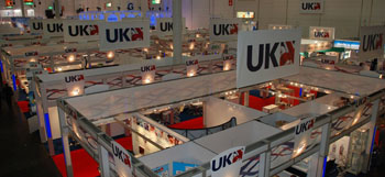 Image: The UK pavilion at the MEDICA international trade fair for the medical industry (Photo courtesy of ABHI).