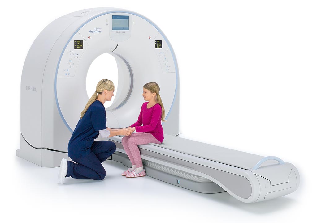 Image: The Aquilion Lightning 80 CT system (Photo courtesy of Toshiba Medical Systems).