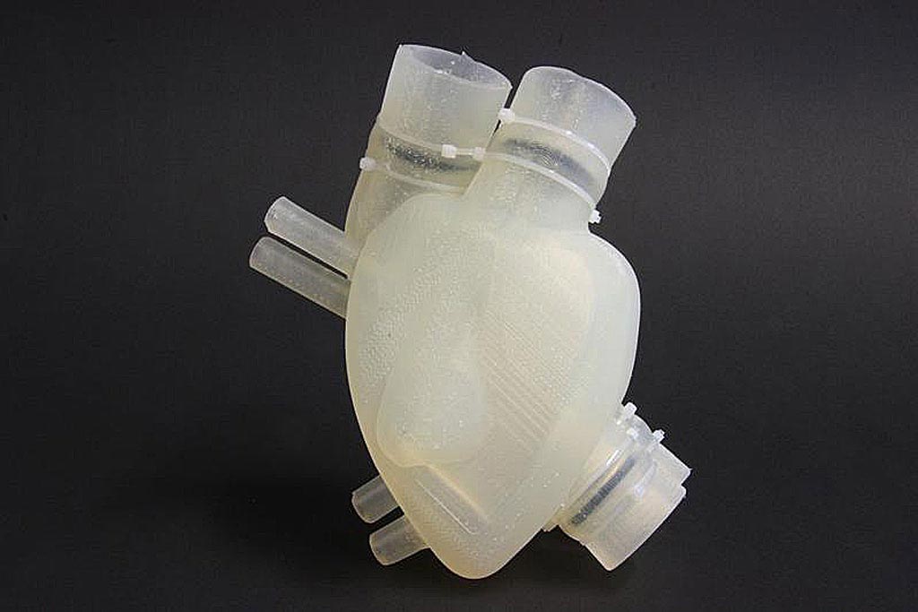 Image: A soft artificial heart made of silicon mimics natural function (Photo courtesy of ETH).